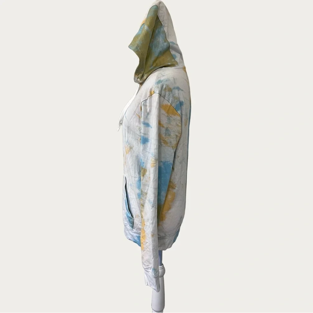 Adidas Men's Tie-Dye‎ Hoodie in Blue and Orange Small